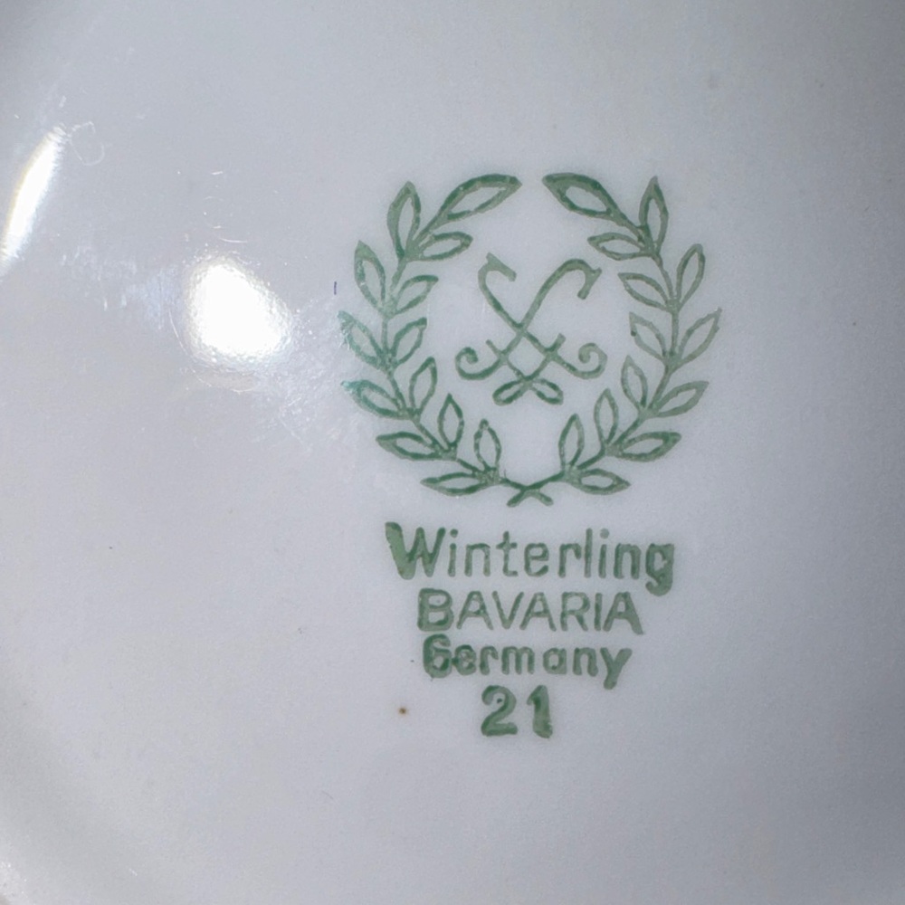 Vtg Winterling Germany Porcelain Bowl w lid floral and gold trim sugar/tea bags - Picture 12 of 12